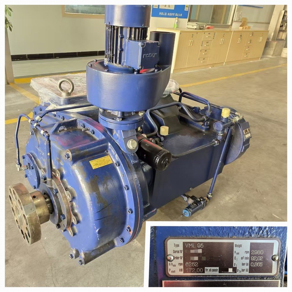 艾珍VML95螺桿風(fēng)機主油泵失效，造成齒輪及轉(zhuǎn)子損壞