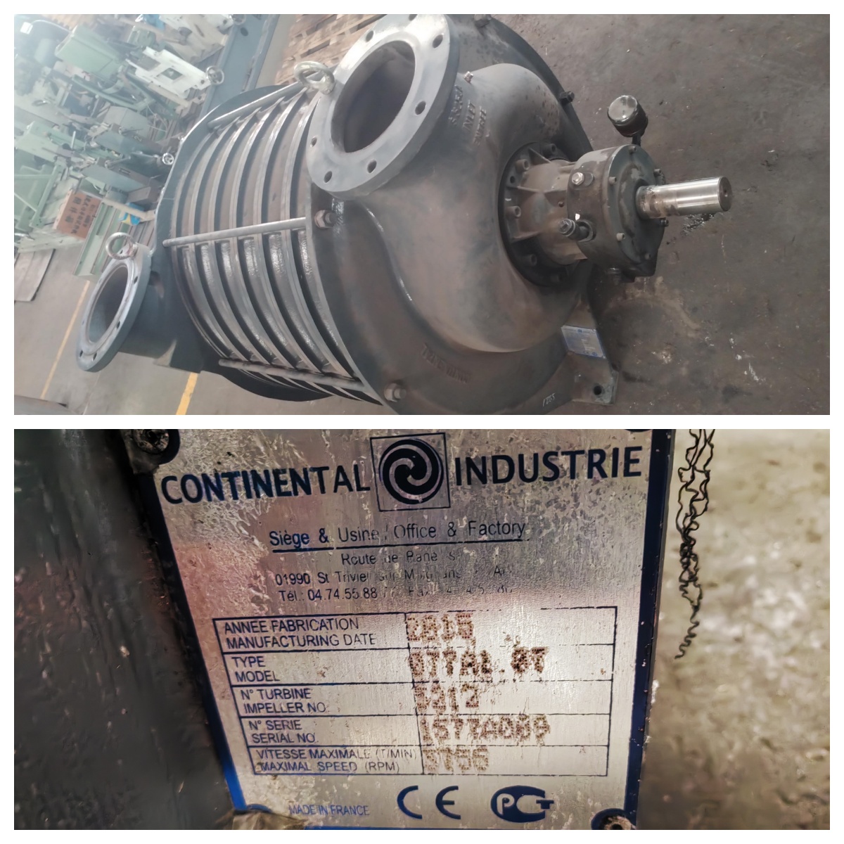 歐陸 077A型 多級離心風機振動值報警檢修