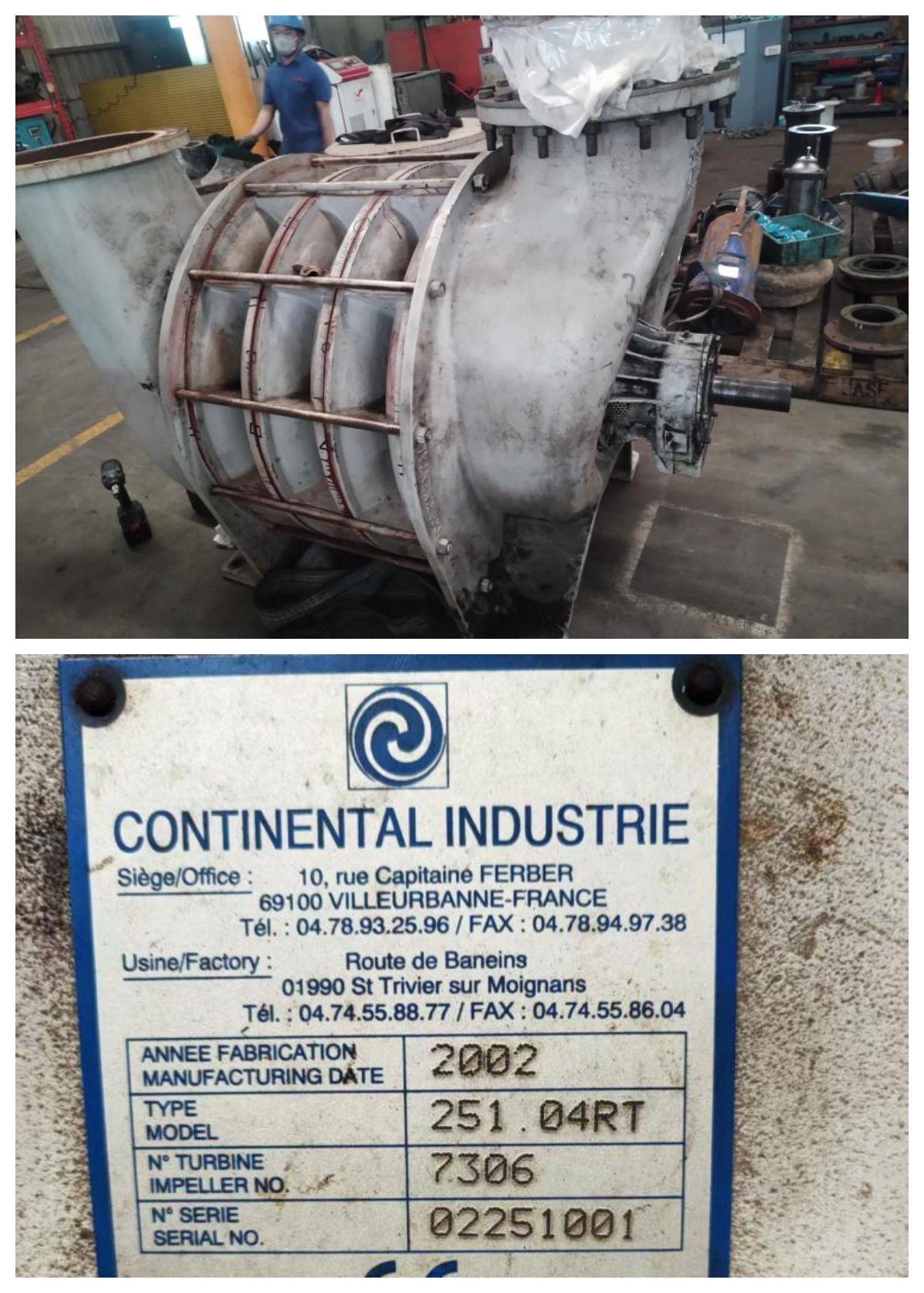 福建南平客戶 歐陸 251型 多級離心風機維修案例